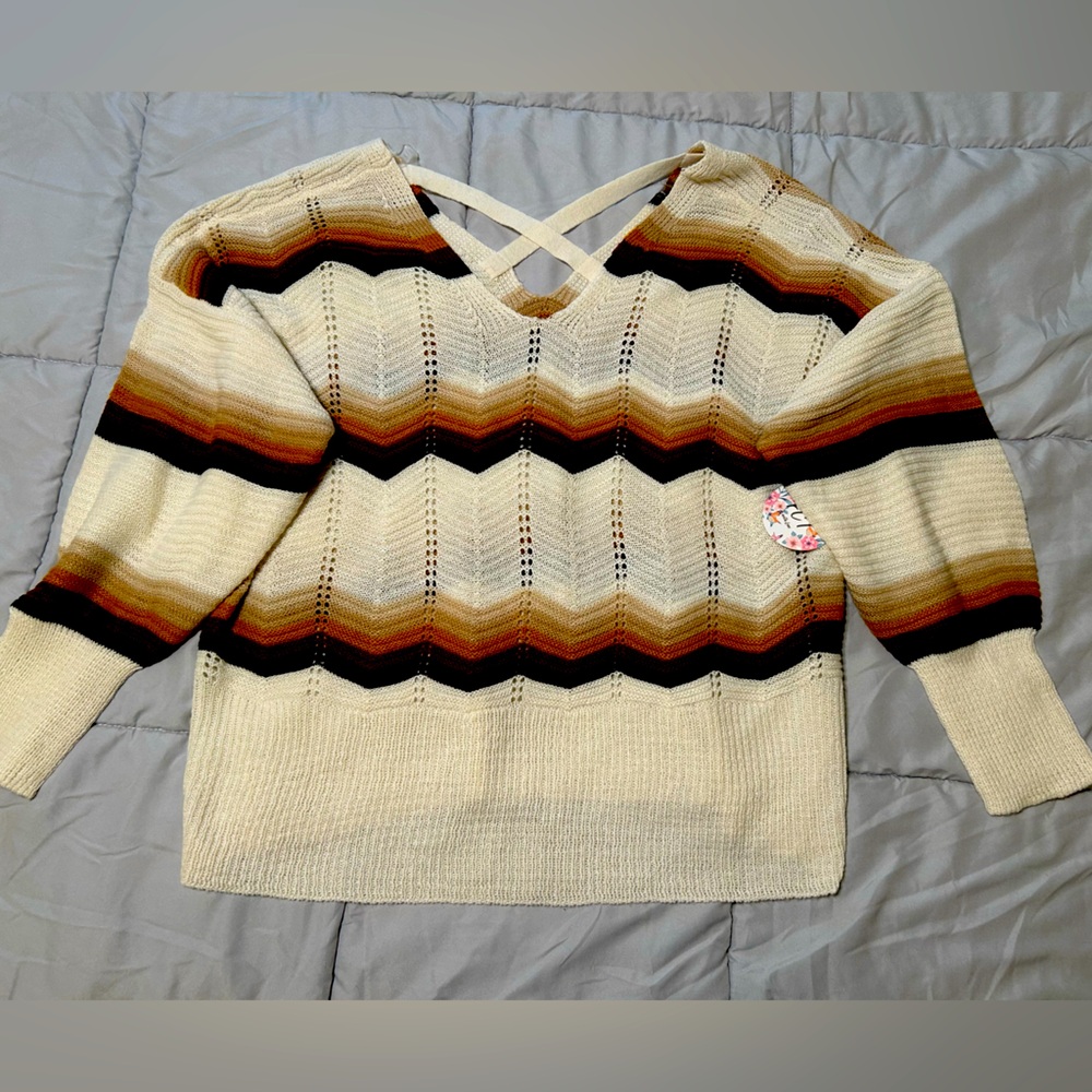 NWT V-Strap Neck Sweater